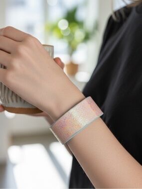 Holographic Iridescent Pink Bracelet